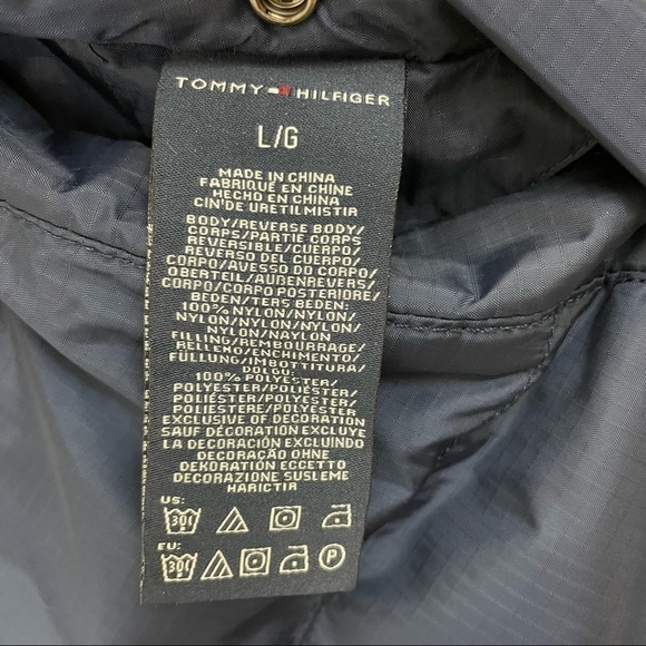 Vintage Tommy Hilfiger Reversible Puffer Vest, Blue/Yellow, Size LG​ - Picture 6 of 6